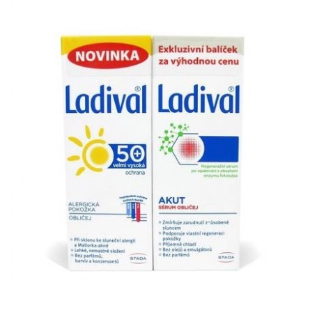 LADIVAL ALERGICKÁ POKOŽKA OBLIČEJ + REGENERAČNÍ SÉRUM exkluzivní balíček 2x50 ml