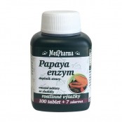 MEDPHARMA Papaya enzym se sladidly 100+7 cucavých tablet