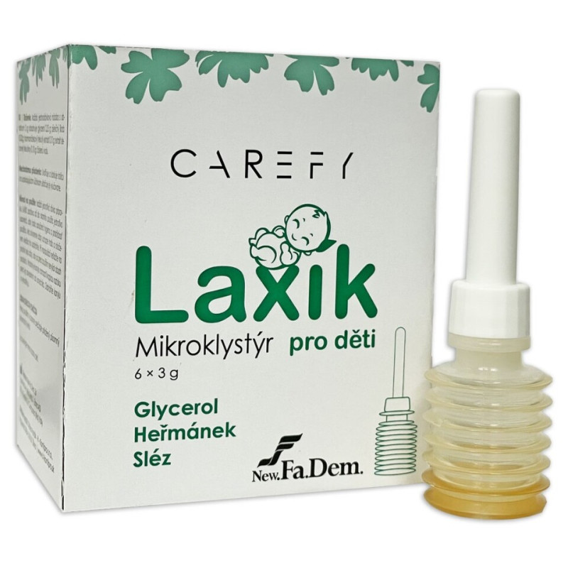 CAREFY Laxík mikroklystýr pro děti 6 x 3 g