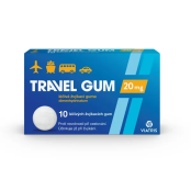 TRAVEL GUM 20 mg 10 žvýkacích gum