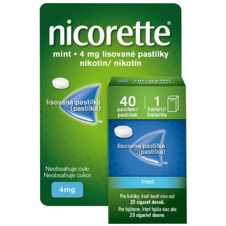 NICORETTE Mint 4 mg 40 lisovaných pastilek