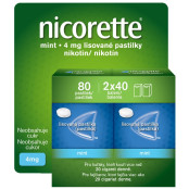 NICORETTE Mint 4 mg 2x40 lisovaných pastilek