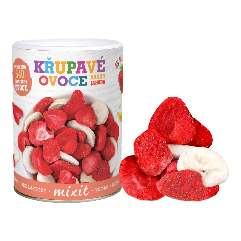 Mixit Banán Jahoda - Křupavé ovoce 80 g