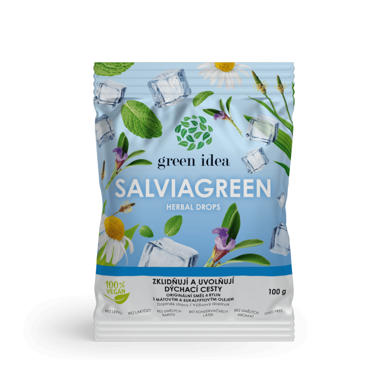 GREEN IDEA Salviagreen bylinné bonbóny 100 g