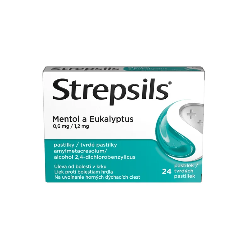 STREPSILS Mentol a eukalyptus 24 pastilek