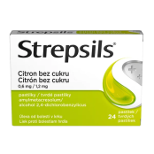 STREPSILS Citron bez cukru 24 pastilek