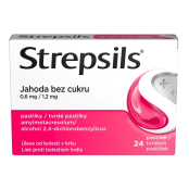 STREPSILS Jahoda bez cukru 24 pastilek