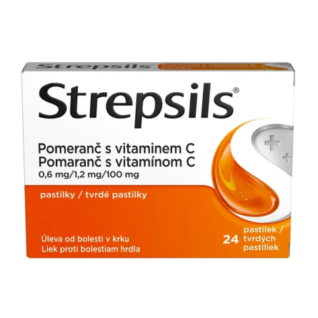 STREPSILS Pomeranč s vitaminem C 24 pastilek