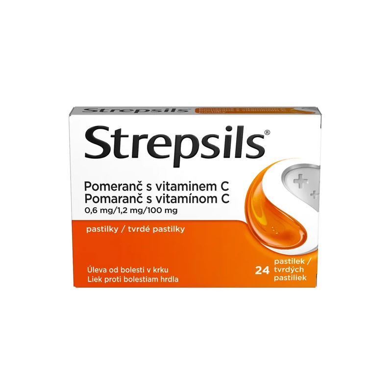 STREPSILS Pomeranč s vitaminem C 24 pastilek