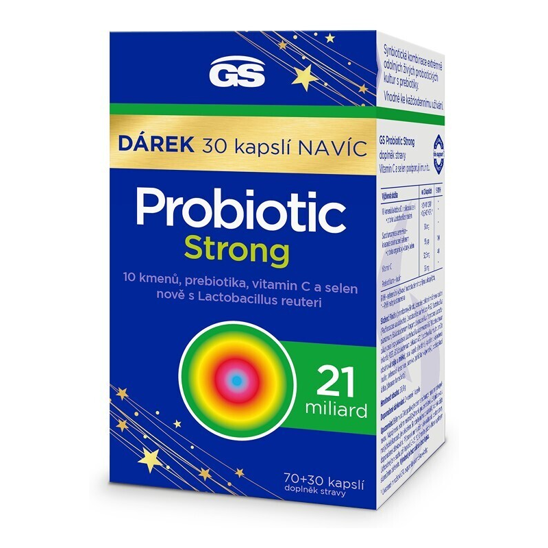 GS Probiotic Strong 70+30 kapslí dárkové balení