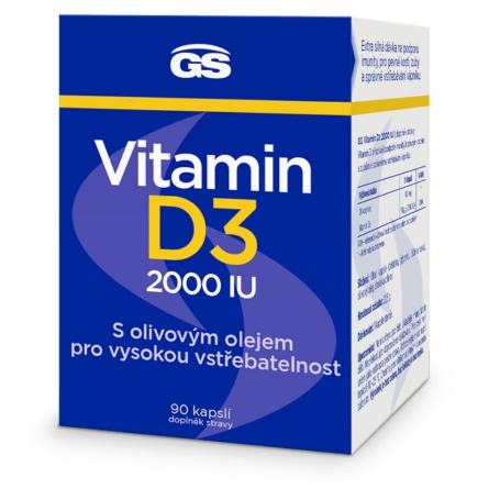 GS Vitamin D3 2000 IU 90 kapslí