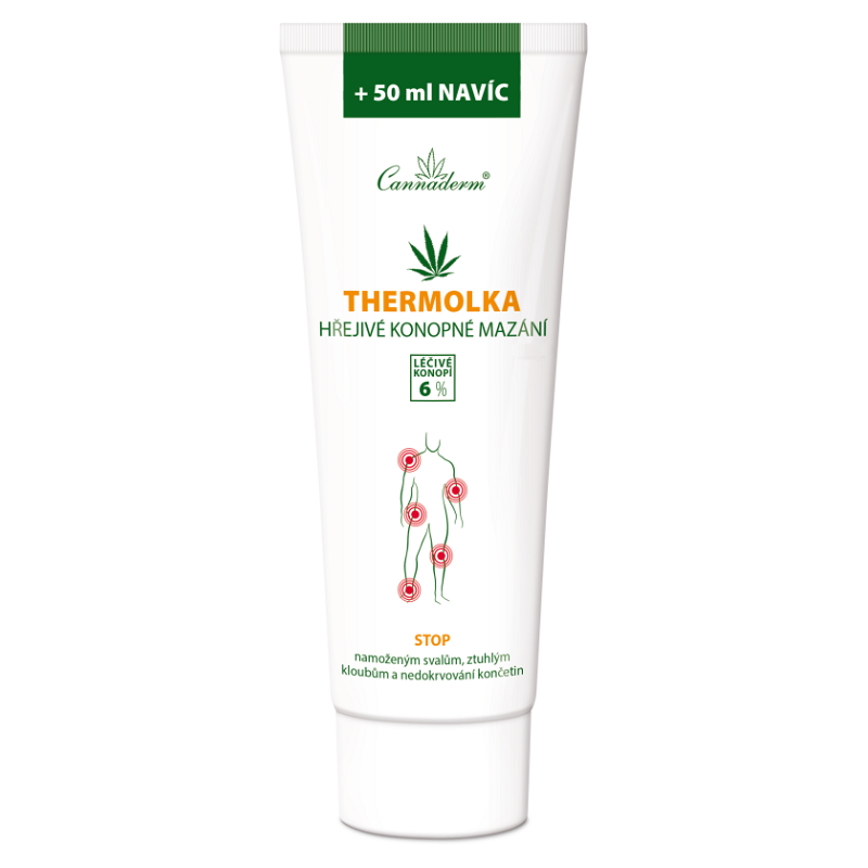 Cannaderm Thermolka Hřejivé konopné mazání 250 ml