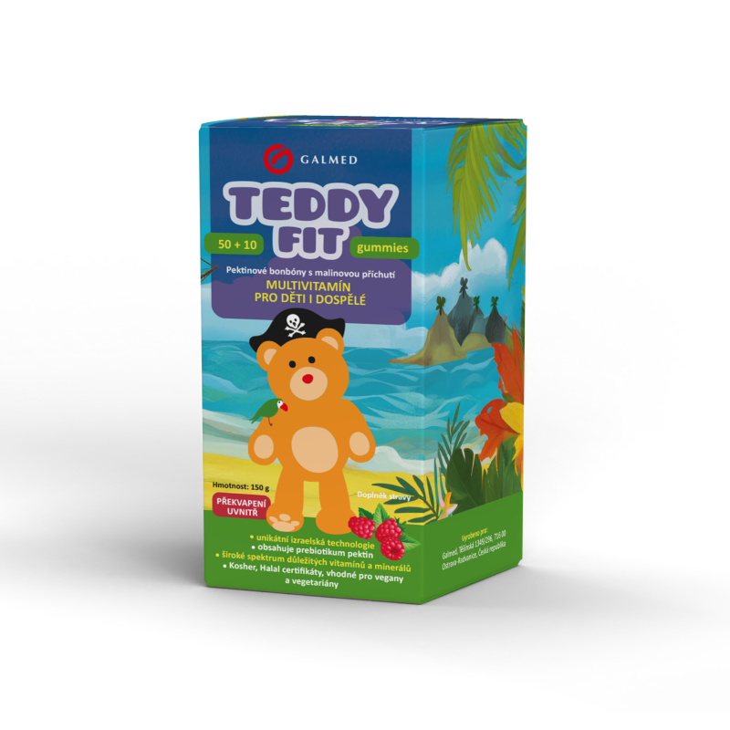 GALMED TeddyFit gummies 50+10 ks PIRÁT