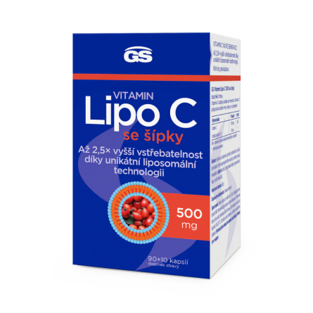 GS Vitamin Lipo C 500 mg se šípky 90+10 kapslí