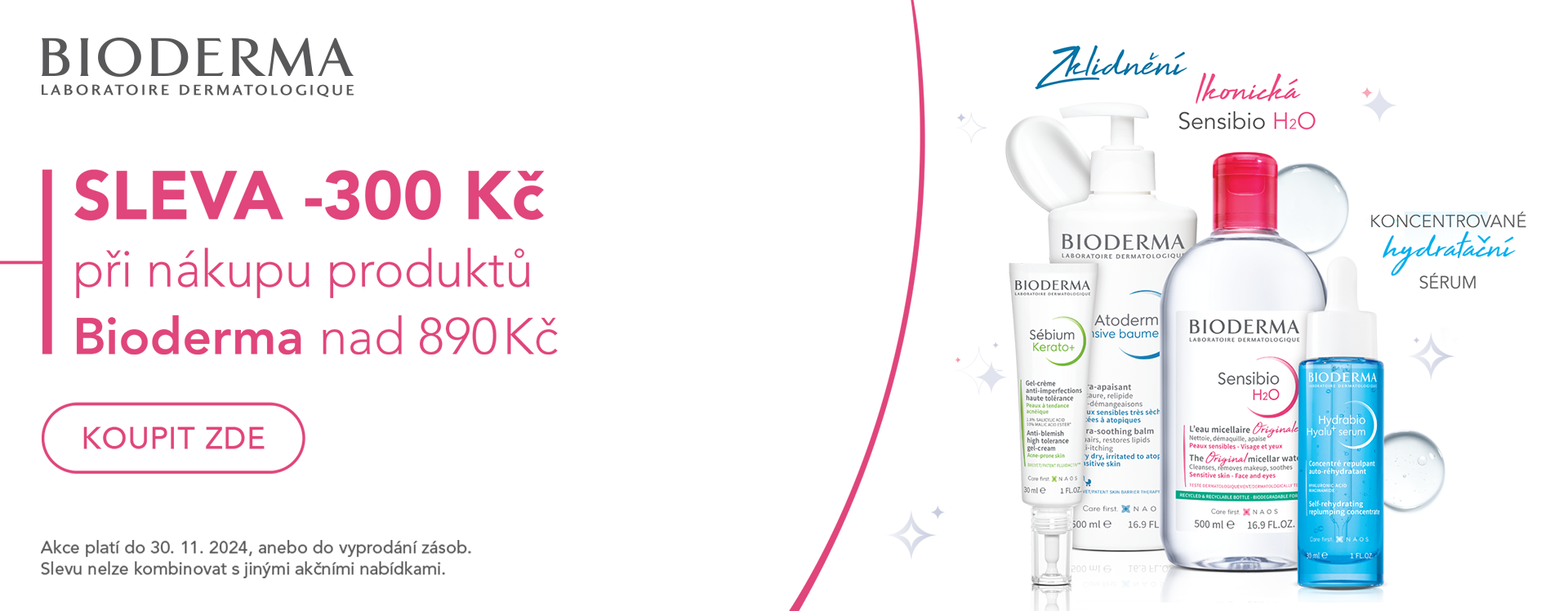 BIODERMA SLEVA 300 Kč